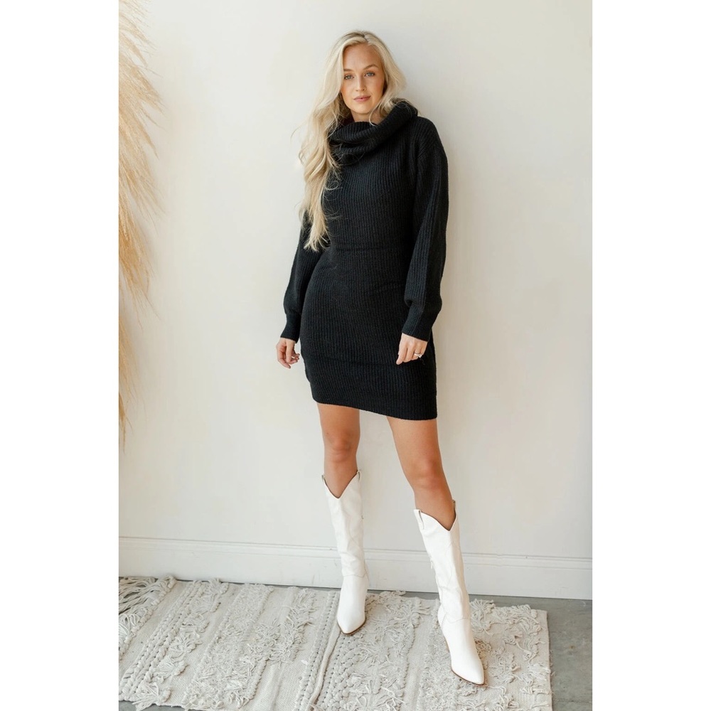 Black sweater dress